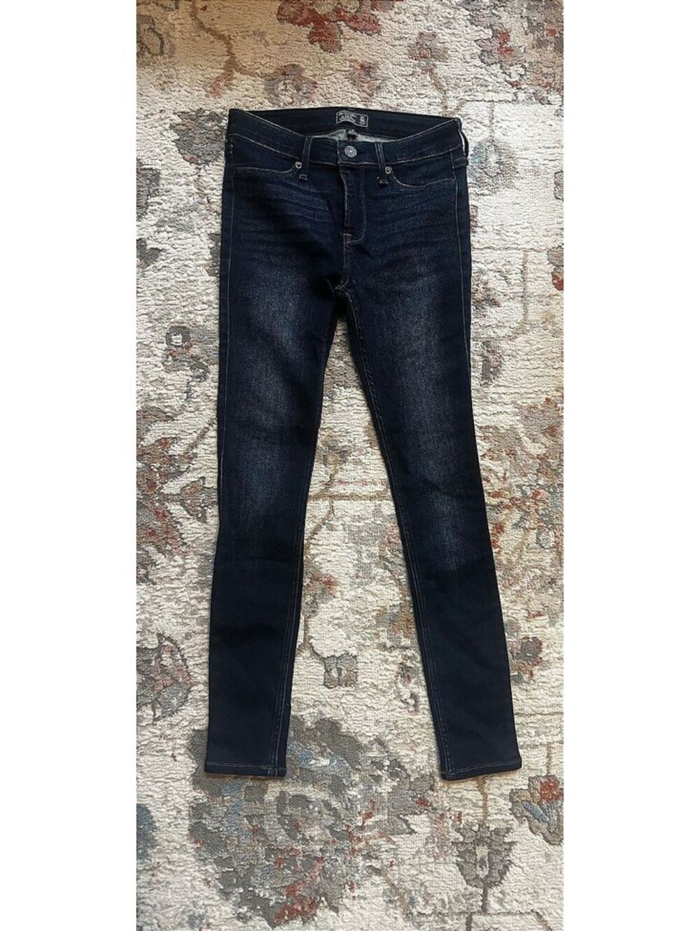 Abercrombie & Fitch Harper Low Rise Jean Legging Size 24 / 00S Dark Wash Denim